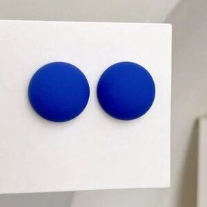 NWT Round Stud Earring Royal Blue OneSize